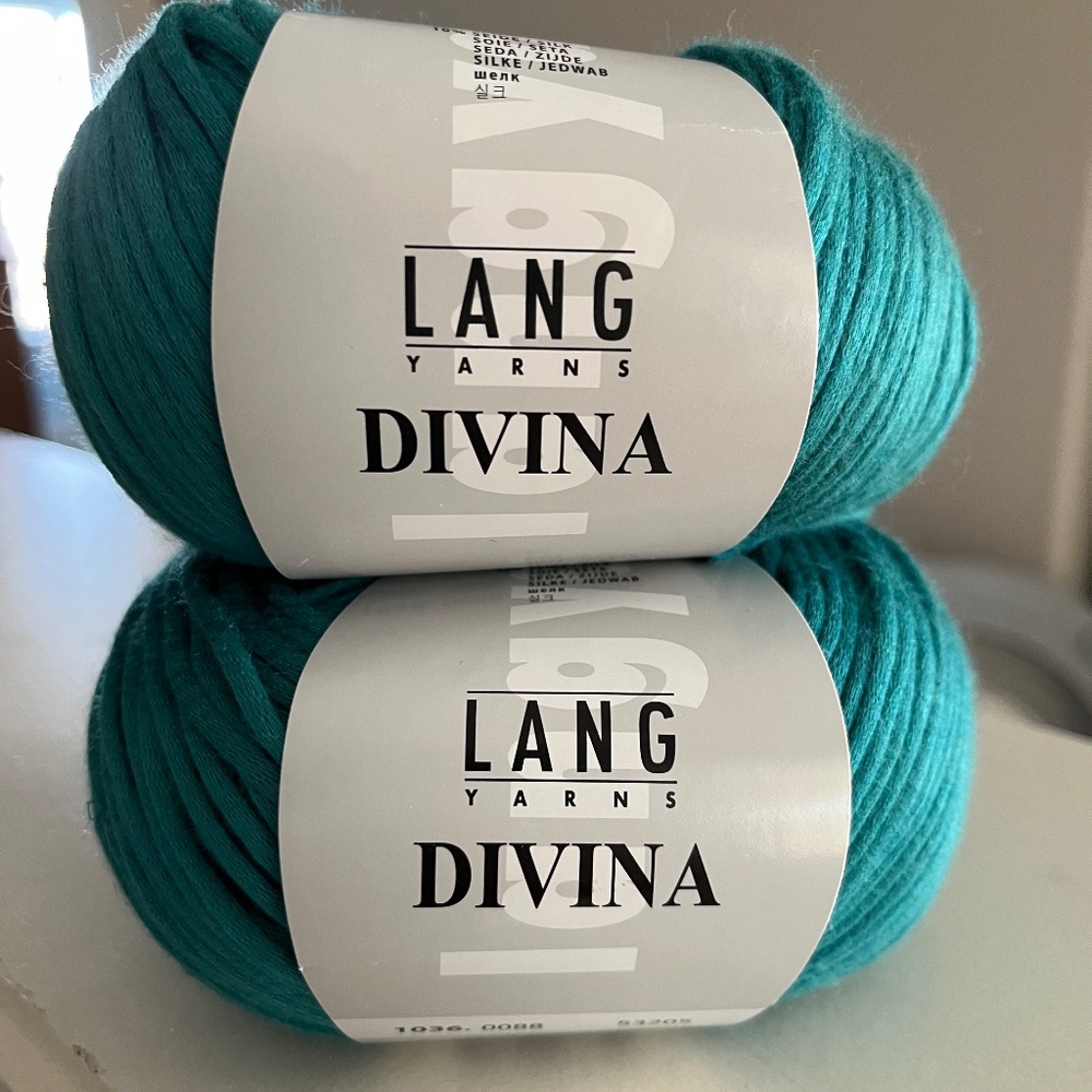 Lang Divina yarn lot Teal and Yellow